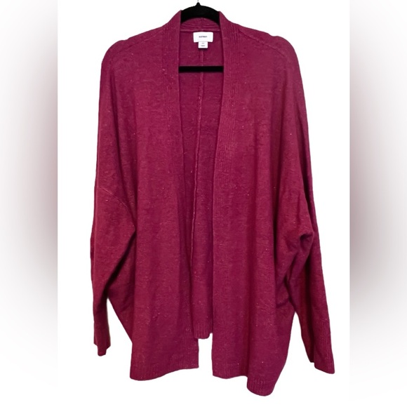 NWOT Old Navy Open-Front Cocoon Sweater, Size XXL (20), Berry - Picture 3 of 6